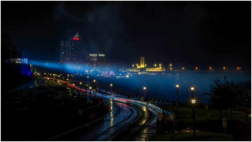 Vibrant Night Illuminated City