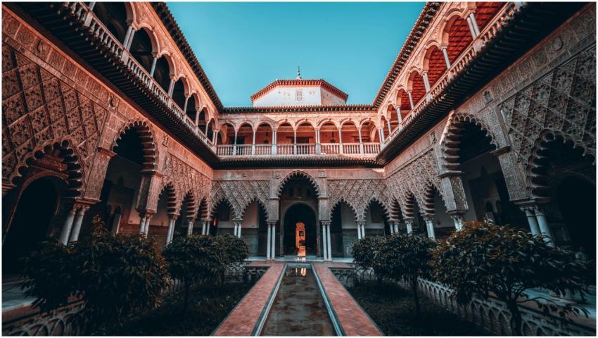 Stunning view of the intricate courtyard architect