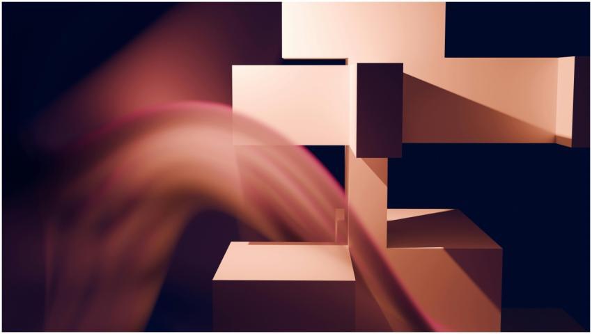 Digital art of geometric shapes in soft motion cre