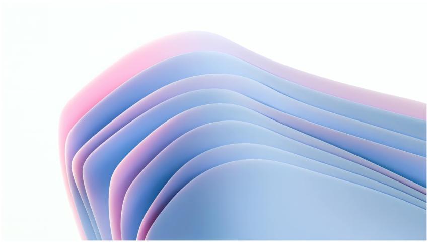 Smooth gradient waves in pastel colors create a mo
