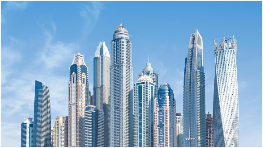 Stunning view of Dubai's iconic skyscrapers under