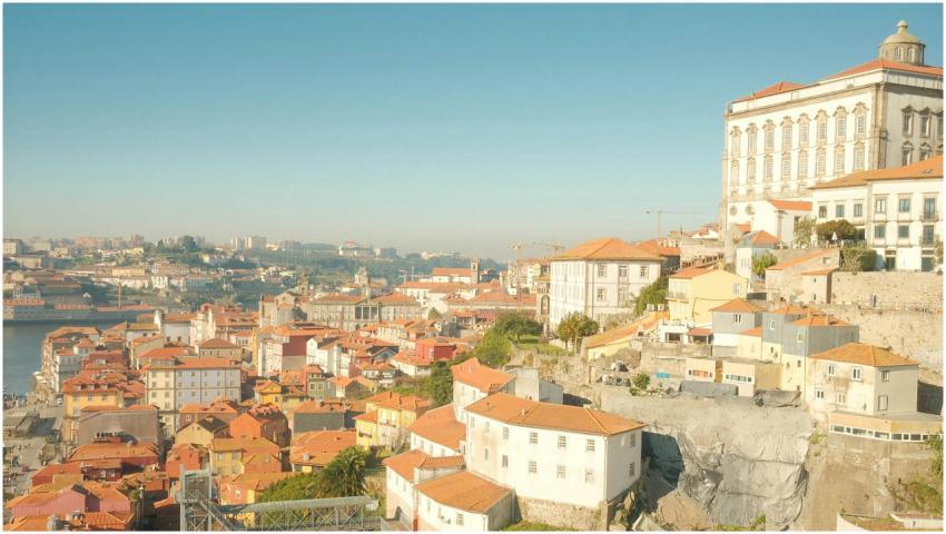 Aerial view of Porto, Portugal showcasing historic