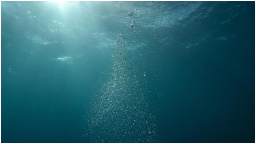 Peaceful underwater scene with sunlight and stream