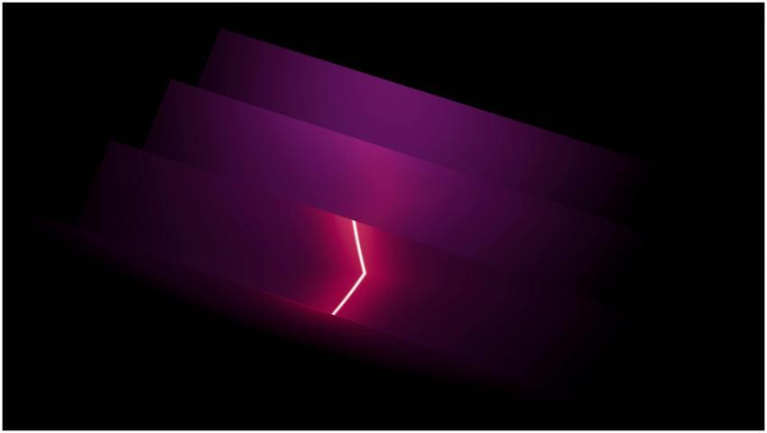 A striking abstract composition with neon light on