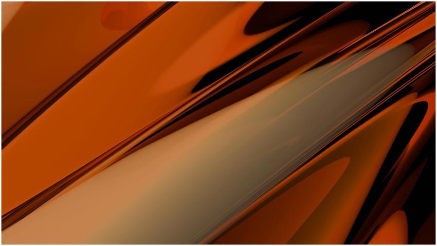Vibrant orange abstract digital artwork with smoot