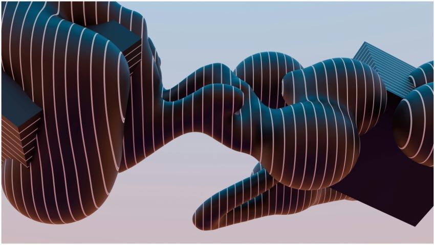 Visually captivating abstract 3D art piece with fl