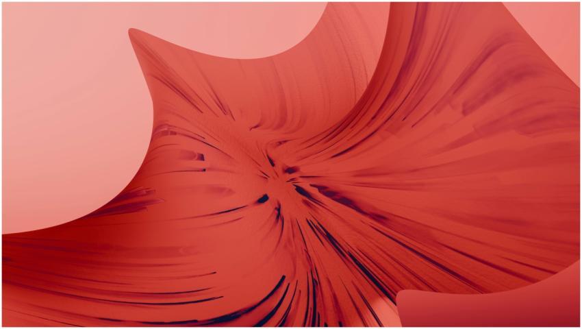 Vibrant abstract red swirl pattern capturing motio