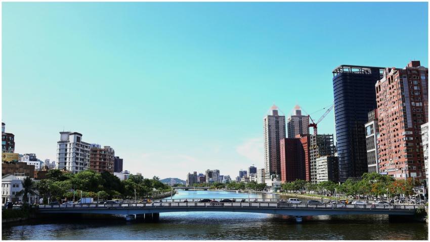 Scenic urban skyline view featuring high-rise buil