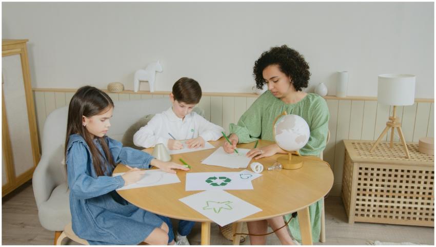 Children engage in environmental studies with draw