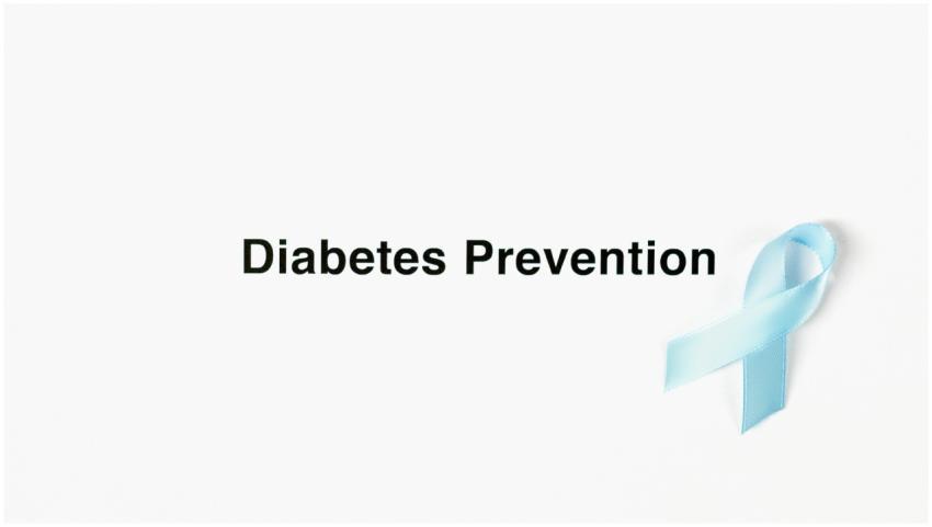 Image of a blue ribbon symbolizing diabetes preven