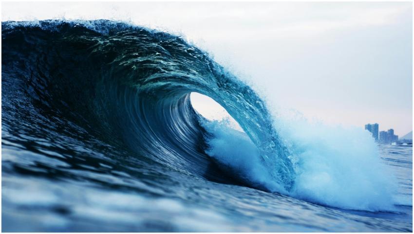 Capturing the energy of a barrel wave crashing on