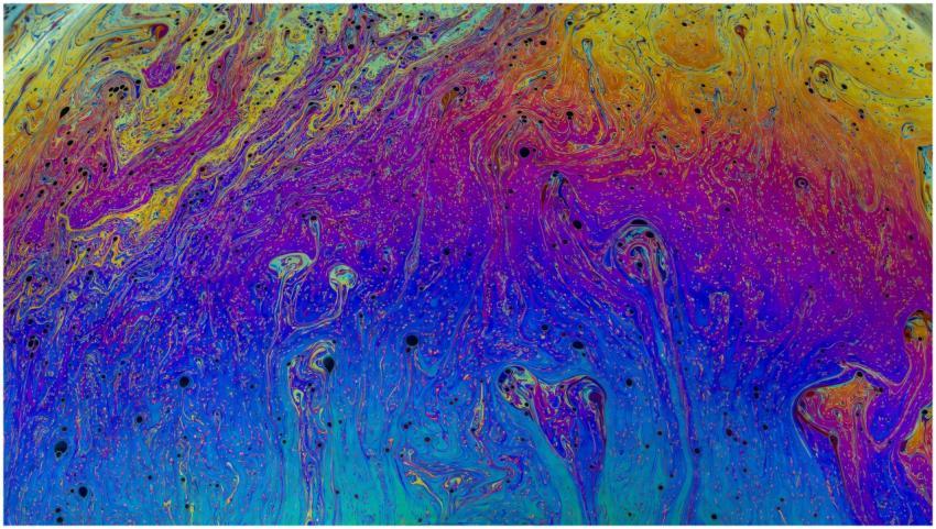 Explore a vibrant abstract art piece featuring swi