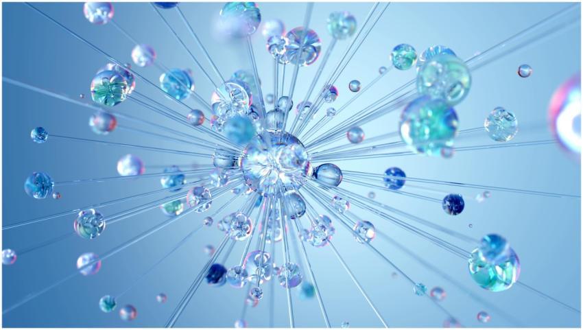 3D render abstract digital visualization depicting