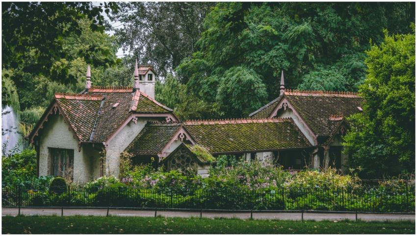 Enchanting Gothic-style bungalow nestled in a lush