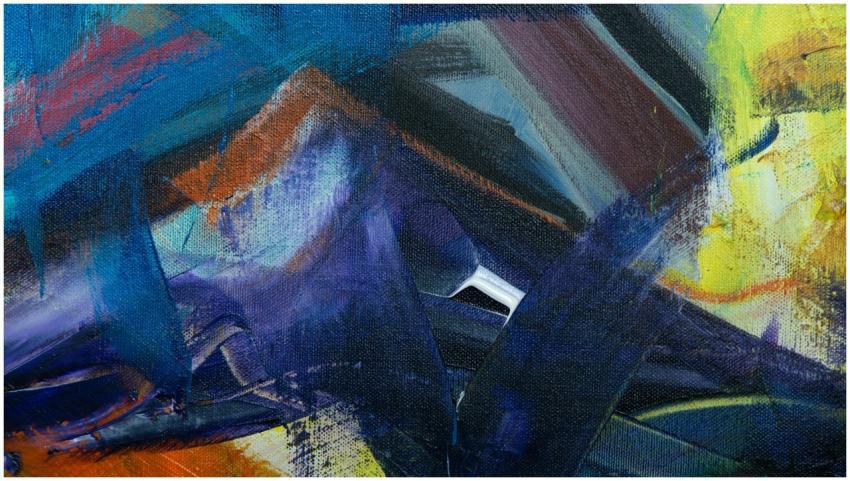 A close-up view of a vibrant and colorful abstract