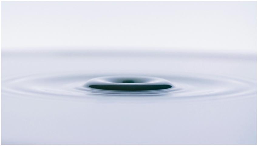 Close-up of a smooth water ripple creating an abst