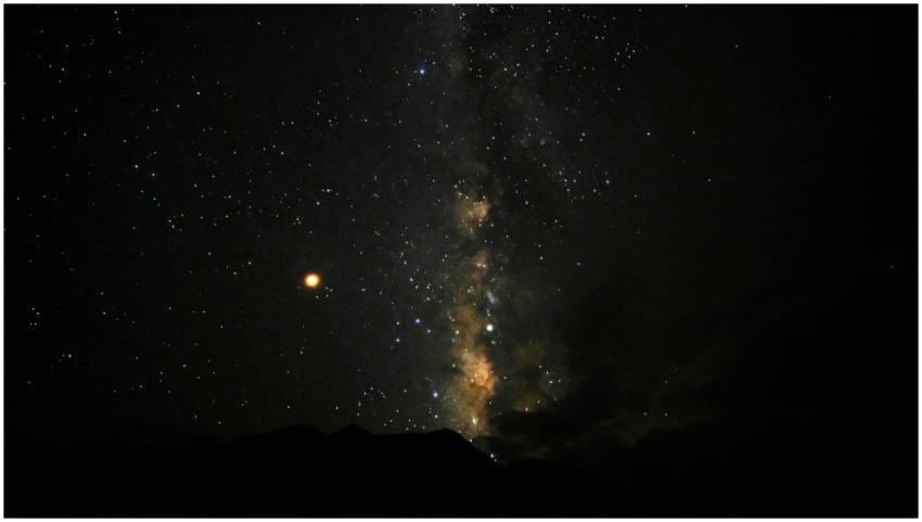 A breathtaking view of the Milky Way galaxy and a