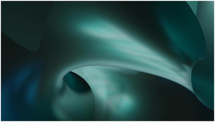 Smooth green abstract design with fluid shapes and