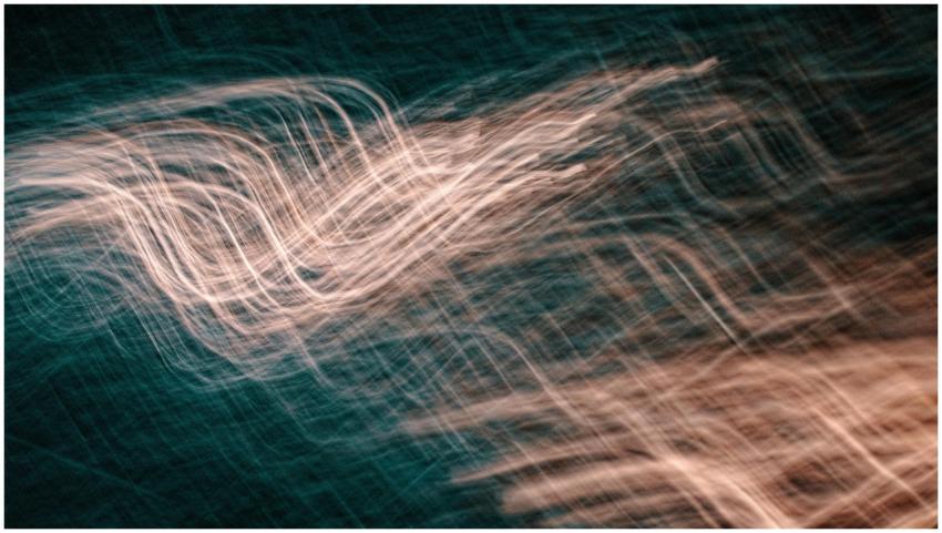 Abstract light patterns create an ethereal glow wi