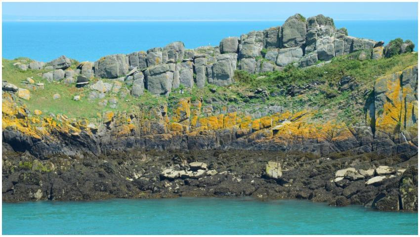 Captivating view of rocky coastline with vibrant t