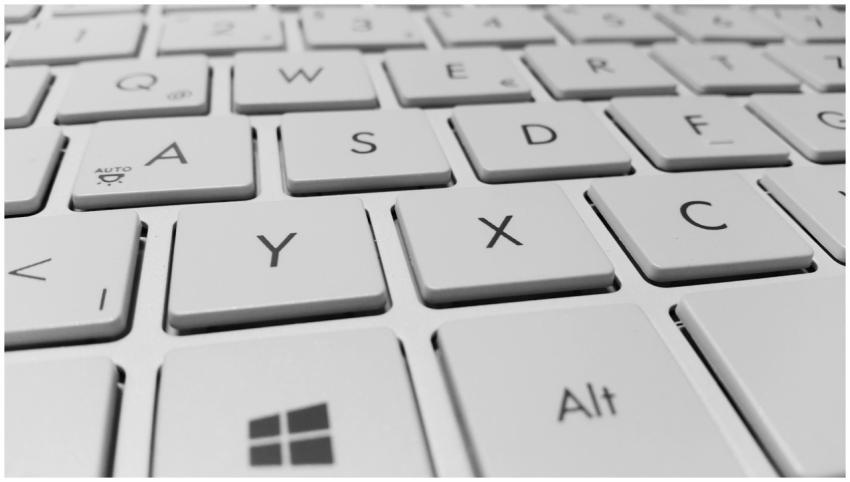 Detailed image of a modern computer keyboard with