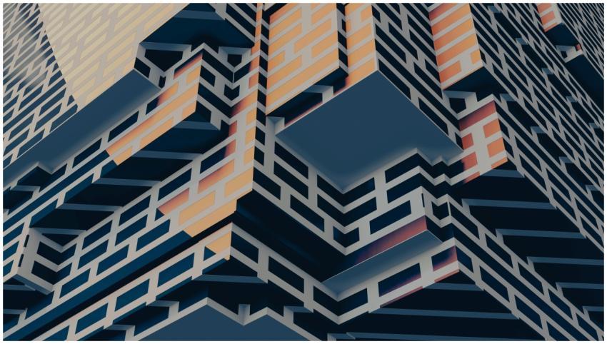 Intricate geometric abstract design with modern, a