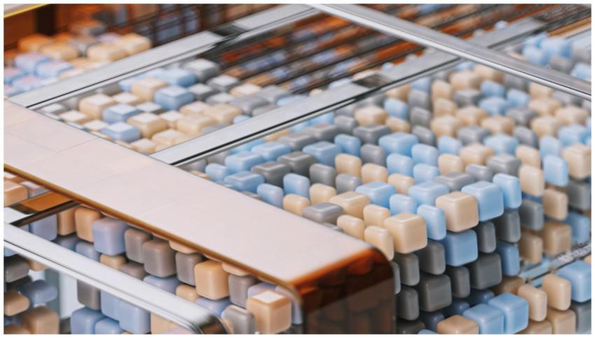 AI generated abstract image featuring geometric pa