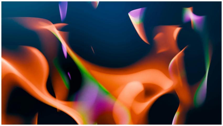 Colorful abstract digital art depicting fluid and