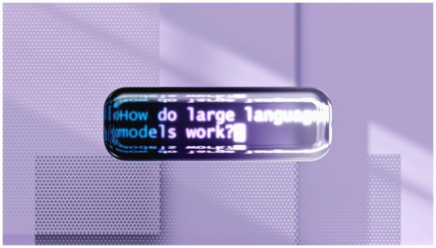 A digital representation of how large language mod