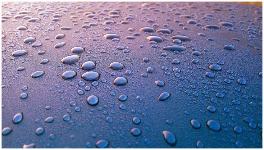 Close-up of water droplets on a surface, perfect f