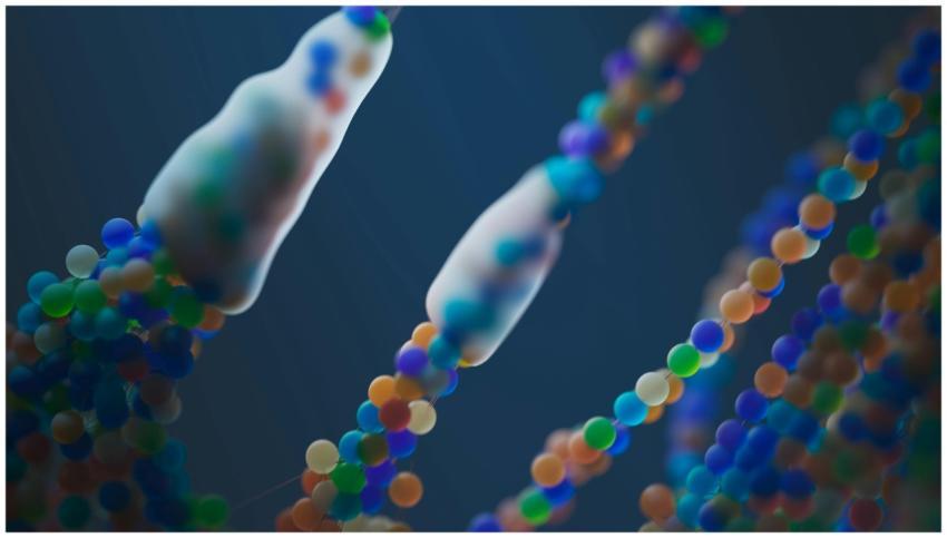 Close-up of a colorful abstract representation of