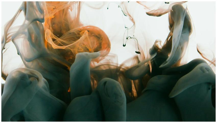 A mesmerizing blend of swirling ink creating an ab