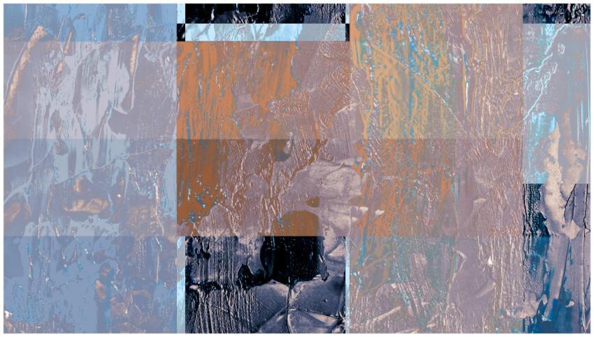 A colorful and textured abstract acrylic painting