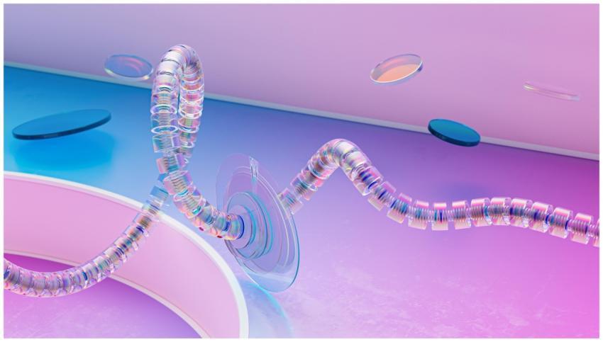 Abstract 3D render showcasing a futuristic neural