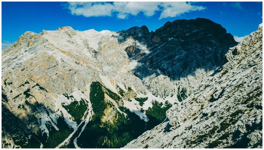 Breathtaking view of the Dolomites' rugged peaks a