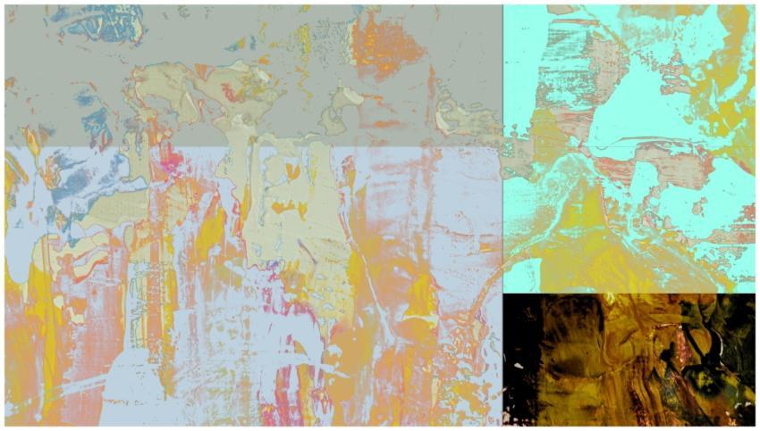 Vibrant abstract expressionist artwork with textur