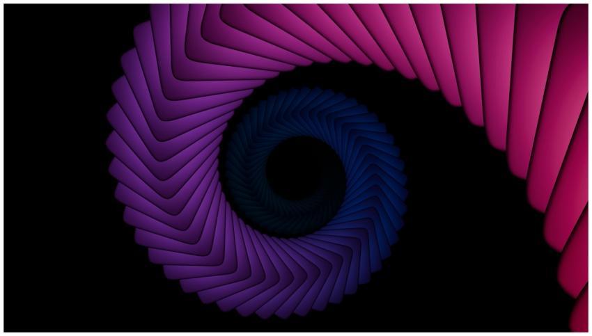 Vibrant abstract spiral design with purple and blu