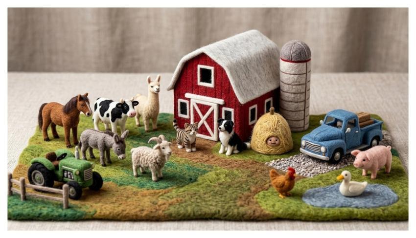 Needle Felting Felted Art Wool Art Miniature Farm