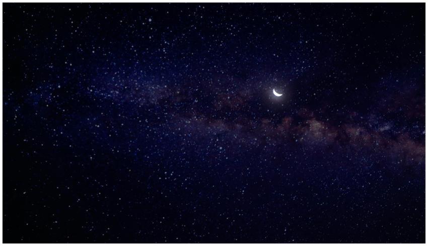 A breathtaking view of the starry night sky featur