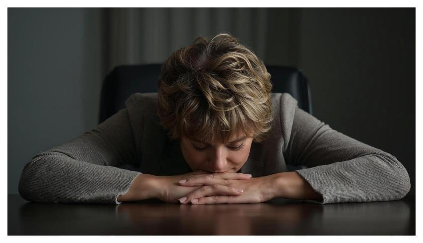 Woman Fatigue Stress Work