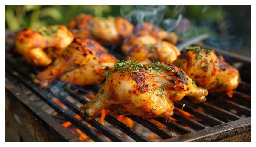 Grilled Chicken Cooking Food