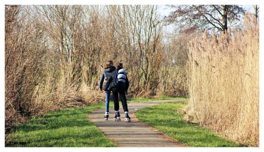 Girlfriends Bike Path Roller Skating Inline Skates