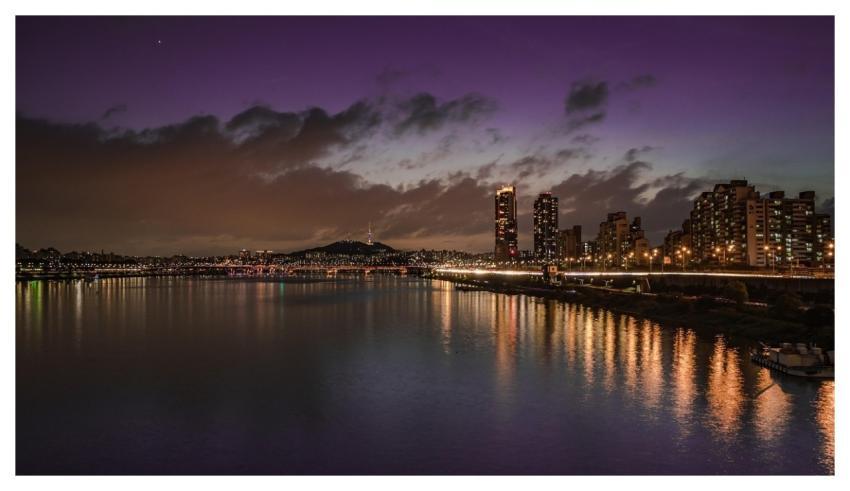 Night View Seoul Korea Han River