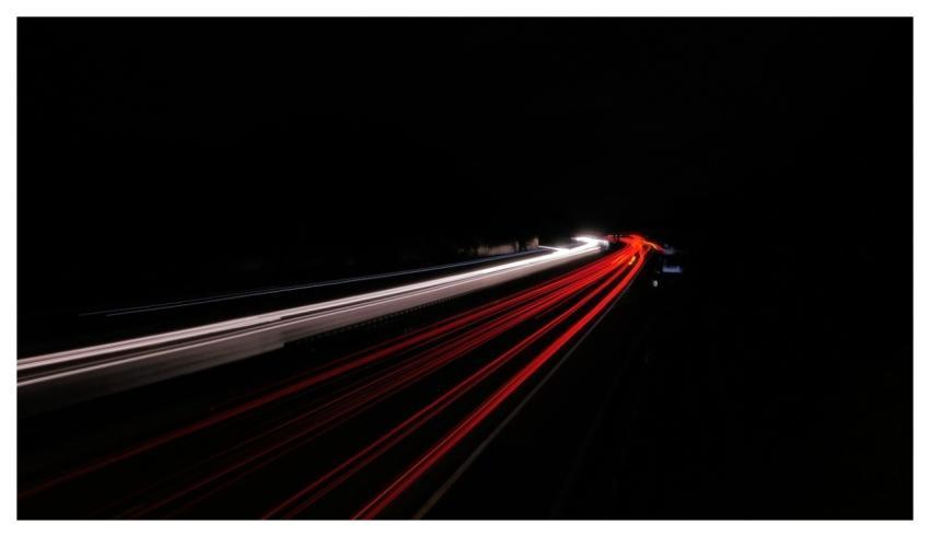 Highway Lights Night Highway Road