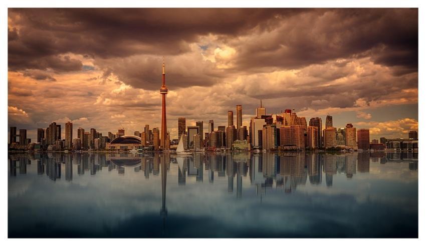 Toronto Skyline Sunset Dawn