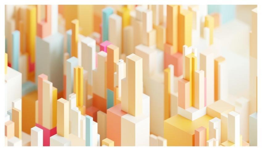 Isometric Geometric Pastel Abstract Background