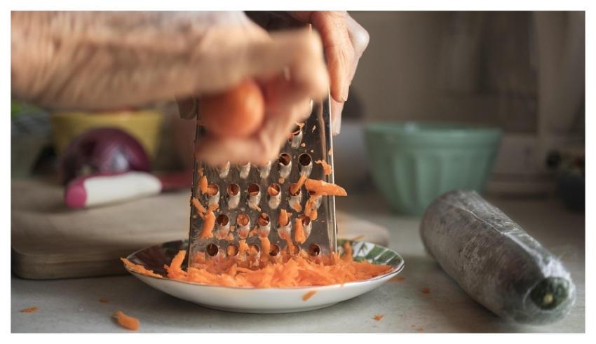 Grating Carrot Kitchen Preparation