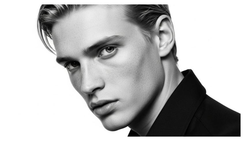 Man Blonde Hair Male Portrait Handsome Face