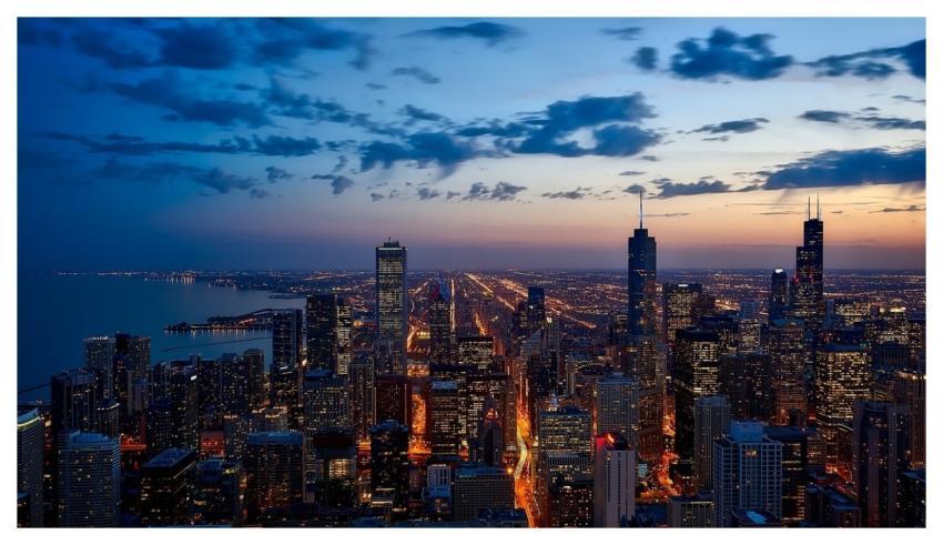 Buildings City Illuminated Skyline