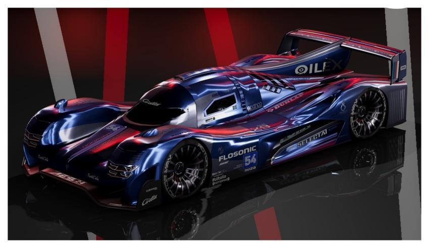 Sports Car Racing Car Aerodynamic Design Modern Te